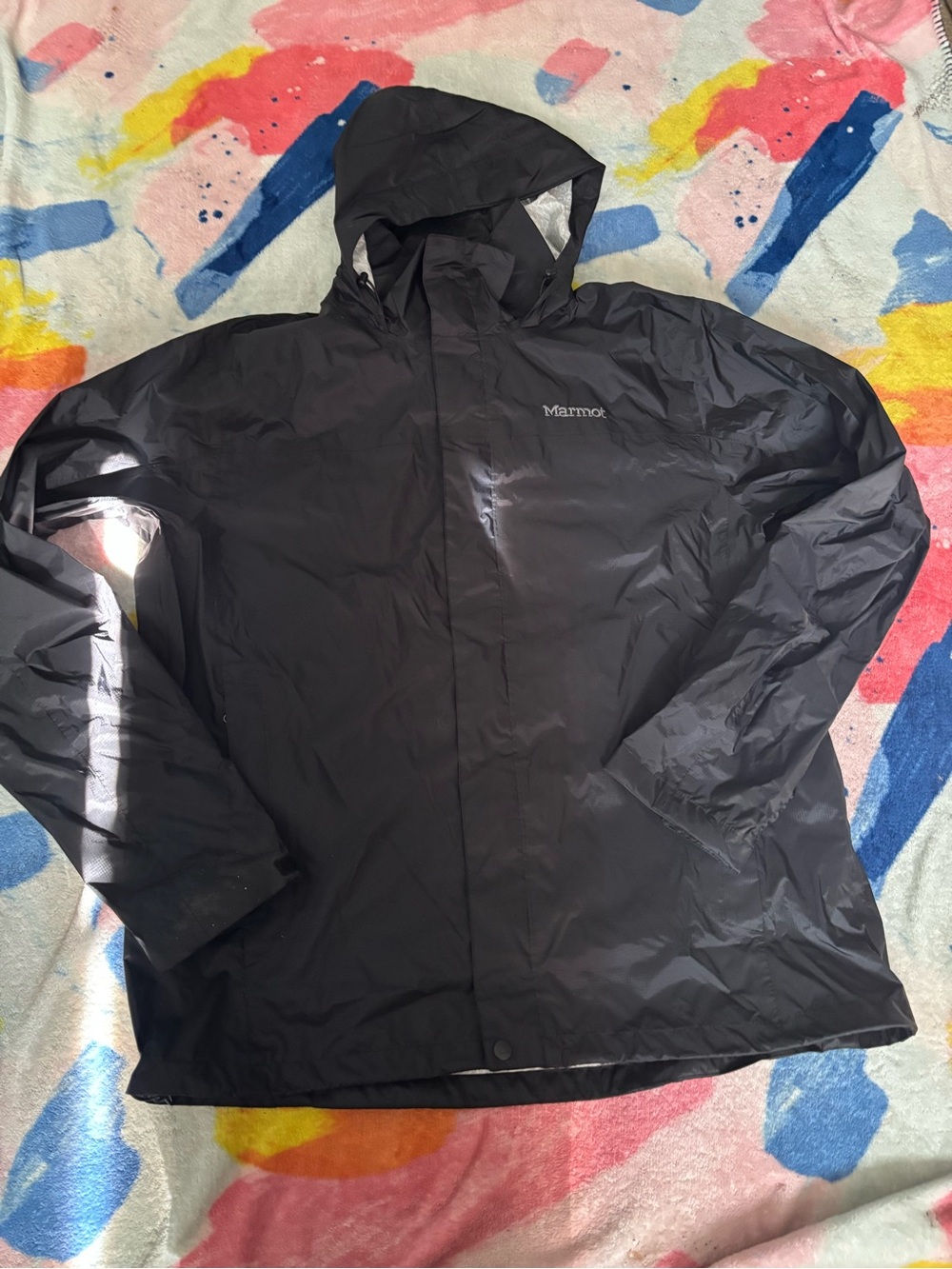 Marmot Men’s Black Hooded Waterproof Rain Jacket